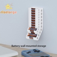 [RiseLargeS] Battery Storage Organizer Combo Battery Organizer Storage Holder Small Battery Keeper W