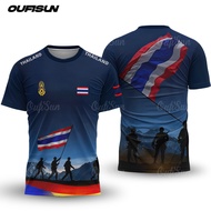 เสื้อ ลาย ธง ชาติเสื้อยืด F16 ไทยนี้รักสงบ แต่ถึงรบไม่ขลาด ดีไซน์ธงชาติไทย สีขาว สีแดง สีน้ำเงิน และ
