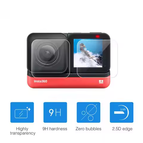 Hard Glass Screen Protector Cover Case For Insta360 One R/RS Twin 1-Inch edition 4K Action Camera Le