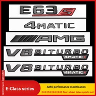 Suitable for Mercedes-Benz E300L Rear Label E43E63SE260E220d Modified Letter V8BITURBO Side Label