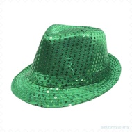 [SzlztmyeeMY] Sequin Bowler Hat Comfortable Costume Hat Funky Party Cowgirl Hats for Carnivals Stage