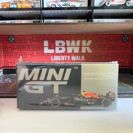 Mini GT 520 Oracle Red Bull Racing RB18 1 Max Verstappen 2022 Abu Dhabi GP Winner