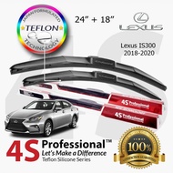 Lexus IS300 2018-2020 4S Professional™ Teflon Silicone Series Wiper Blades (1 pair) - Car accessorie