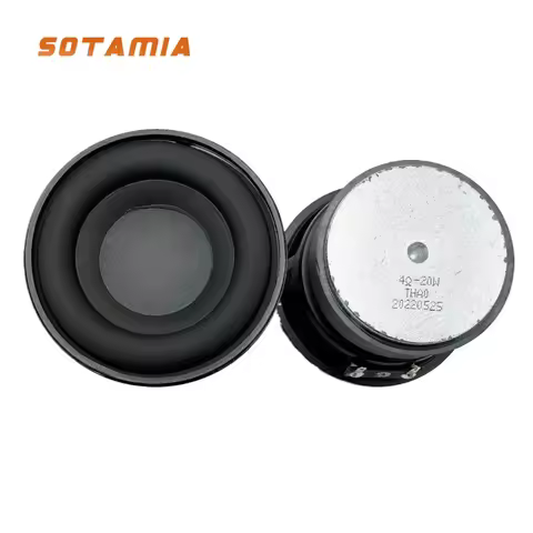 SOTAMIA 2Pcs 3 Inch Woofer Speaker 4 Ohm 20W HIFI Loudspeaker Long Stroke Bass Sound Music Home Thea