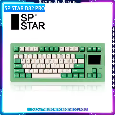 SP STAR D82 PRO+ Mechanical Keyboard Wireless Tri Mode Personalized Display Screen Supports GIF Imag