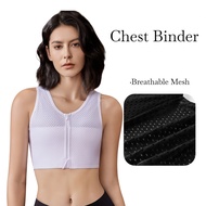 Janest   Front Zipper  Bandage Chest Binder Breathable Breast Binder Plus Size Tomboy Women Binder B