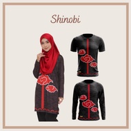 Baju Jersey Muslimah Akatsuki Jersey Sublmation Baju Shinobi | Baju Naruto Keluarga | Anime Hokage L