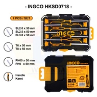 HKSD0718 INGCO OBENG SET 7 PCS - PRECISION SCREWDRIVER SET