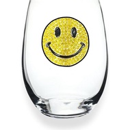 The s Jewels Smiley Face Jeweled Stemless Wine Glass 21 Oz. Unique
