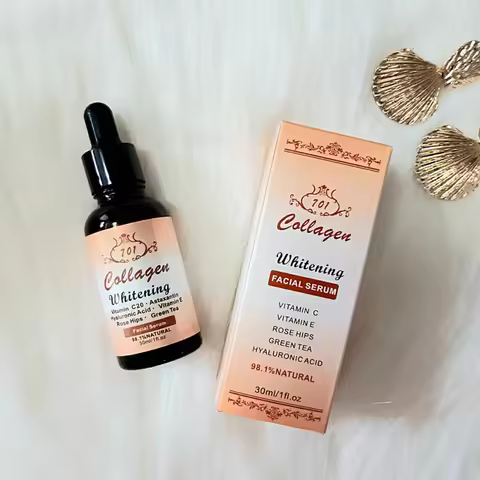 Collagen Plus Vitamin C Vitamin E Rose Hips Green Tea Whitening Facial Serum 30ml