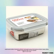 DAISO KOREA STAINLESS AIRTIGHT CONTAINER 550ML DSK85