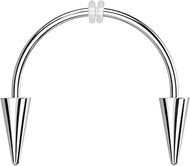Piercing Vampire Teeth Jewellery Silver Horseshoe Surgical Steel Piercing Rings Set
