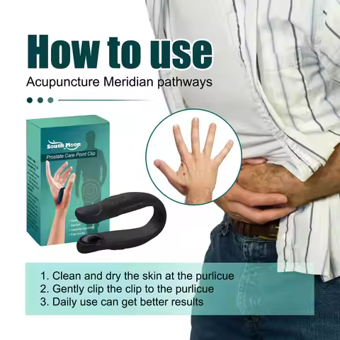 Prostate Care Point Clip Acupressure Hand Pressure Point Clip for Prostate Health Care Treatment Man