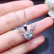 【Send GRA Certificate】 925 Sterling Silver Six Claw Moissanite Necklace Pendant Looking For Wedding 