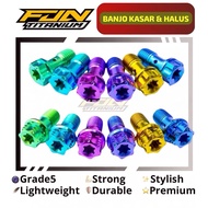 BANJO R TITANIUM BOLT CALIPER NEPEL BOLT ROUGH & FINE THREAD CALIPER BANJO BOLT