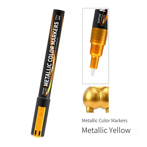 DSPIAE MKA Super Metallic Marker Brush Pen Environment-friendly Water-based Soft Head Sliver Gold Pi