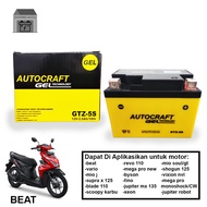 Aki motor murah honda beat accu GTZ5S aki autocraft gel berkualitas