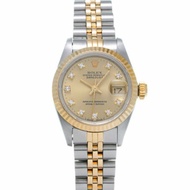 勞力士 Datejust 10P 鑽石 69173G R 系列（約 1987 年製造）香檳色/鑽石女錶自動