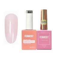 FZANEST Nude Rubber Base Builder Gel For Nails and Diamond Top Coat Set,Natural Base Color Rubber Ba