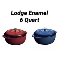 ❤️❤️ READY STOCK: Lodge Enamel Cast Iron Dutch Oven 6-Quart