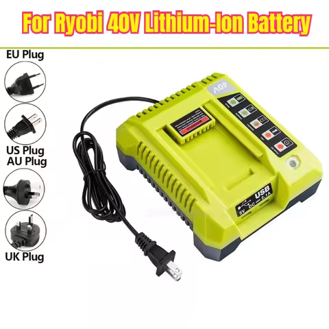 40V Charger for Ryobi Battery OP401 Lithium-ion Battery Charger for Ryobi 40V Lithium-Ion Battery wi