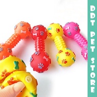 DDT Vinyl Tipped Dumbbell / Burger / Drumstick / Sounding Pet Toy (Random Color) 🐕