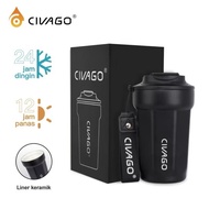 Civago Tumbler Ceramic Liner 385ml BPA Free