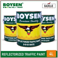 ∏ ☍ Boysen Traffic Paint Alkyd / Reflectorized 4L - White / Yellow / Black