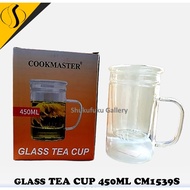 GLASS TEA CUP 450ML CM1539S/GLASS TEA CUP WITH INFUSER CM1539S COOKMASTER/TEA CUP WITH INFUSER CM153