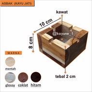 KAYU Square Ashtray (Teak Wood) | Wooden Ashtray | Box Ashtray | Aesthetic Ashtray | Classic Ashtray | Natural Ashtray