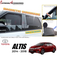 Toyota Altis 2014-2017 Magnetic Sunshade (4pcs) - Type A