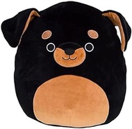 Squishmallow Official Kellytoy Plush Pets Squad Dogs Cats Bunnies Frogs Squishy Soft Plush Toy Animals (Black/Brown, Mateo Rotweiler Dog, 12 Inch)