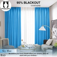 Curtain_zoon B10 (260CM Height) Langsir Berkualiti Tinggi 99% Blackout Curtain (Hook/Ring) High Qual