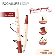 Focallure #TransferproofHero Precise Line Winged Eyeliner Stamp 2-in-1Smudge-proof High Pigment Easy