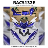 Cover Set Rapido Y15ZR V1 V2 Yamaha Exciter GP150 (8) Blue Red Ysuku Accessories Motor Y15 GP-150 biru Warna Color ZR