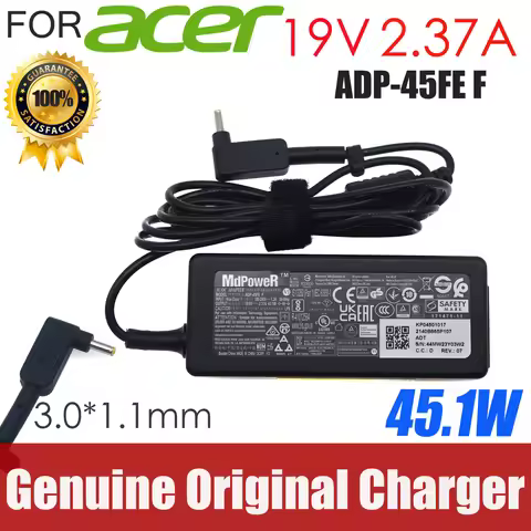 Genuine Delta 45W ADP-45FE F AC Adapter OEM Laptop Charger for Acer Chromebook 11 13 14 15 R11 A18-0
