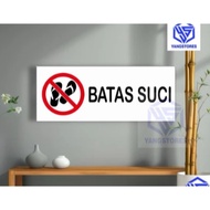 YS Acrylic Sign Holy Boundary Sign Board Holy Boundary Acrylic Sign/