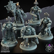 Warhammer 40k Grey Knight Squad 70mm White Model Figure Model KYH0