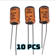 10PCS ELCO 100UF 35V 100UF 35VOLT CAPACITOR/ 100 UF 50 CAPACITOR/ VOLT