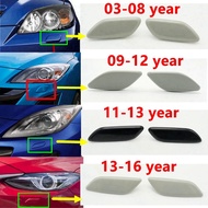 Auto Unpainted Koplamp หัวฉีดน้ำมันเชื้อเพลิง Jet ฝาครอบทำความสะอาดหมวกสำหรับ Mazda 3 M3 Axela Bk Bl 2003-2008-2009-2012-2013-2016