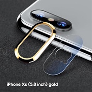 iphone 7 8 XS MAX Camera metal ring+tempered glass film