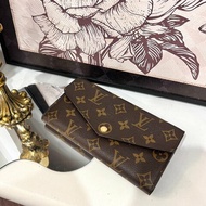 LV M62234/晶片款 老花拼玫紅SARAH長夾