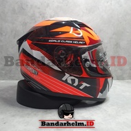 Helm Fullface KYT R10 Motif Race Edition Rosamonte Orange / Black