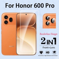 2 In 1 Honor 600 Pro borderless design Tempered Glass Screen Protector For Honor 600 Lite Pro 400 X7