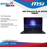 MSI Stealth 18 AI Studio A1VGG 009- 18" UHD+ Mini LED IPS/Intel U-9 185H/32GB DDR5/2TB SSD/RTX4070/W