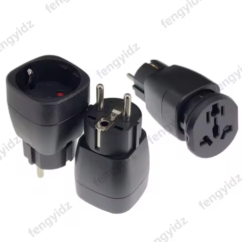EU 4.8mm Two-Pin Round Foot Conversion Plug Power Adapter Swiss Brazil to Euro Germany France Korea 