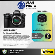 Nikon Z8 badan kamera Mirrorless & dengan a F4 24-120mm | Waranti Nikon Singapore