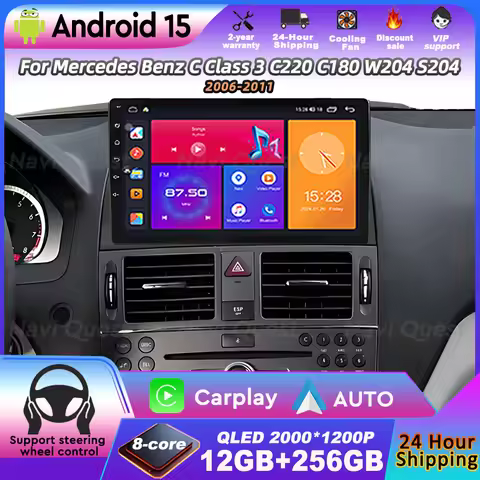 Android car For Mercedes Benz C Class 3 C220 C180 W204 S204 2006-2011 Multimedia Player carplay GPS 