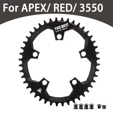 PASS QUEST 110 bcd chainring 5 bolt for Sram APEX RED 3550 Narrow Wide star road bike plate oval 40t