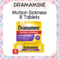 *พร้อมส่ง/ของแท้‼️* Dramamine All Day Less Drowsy Motion Sickness 8 Tablets